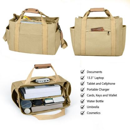 Travel Makeup Bag – 2PCS, Canvas, Multi-Pocket, for Travel & Work – detail view 11