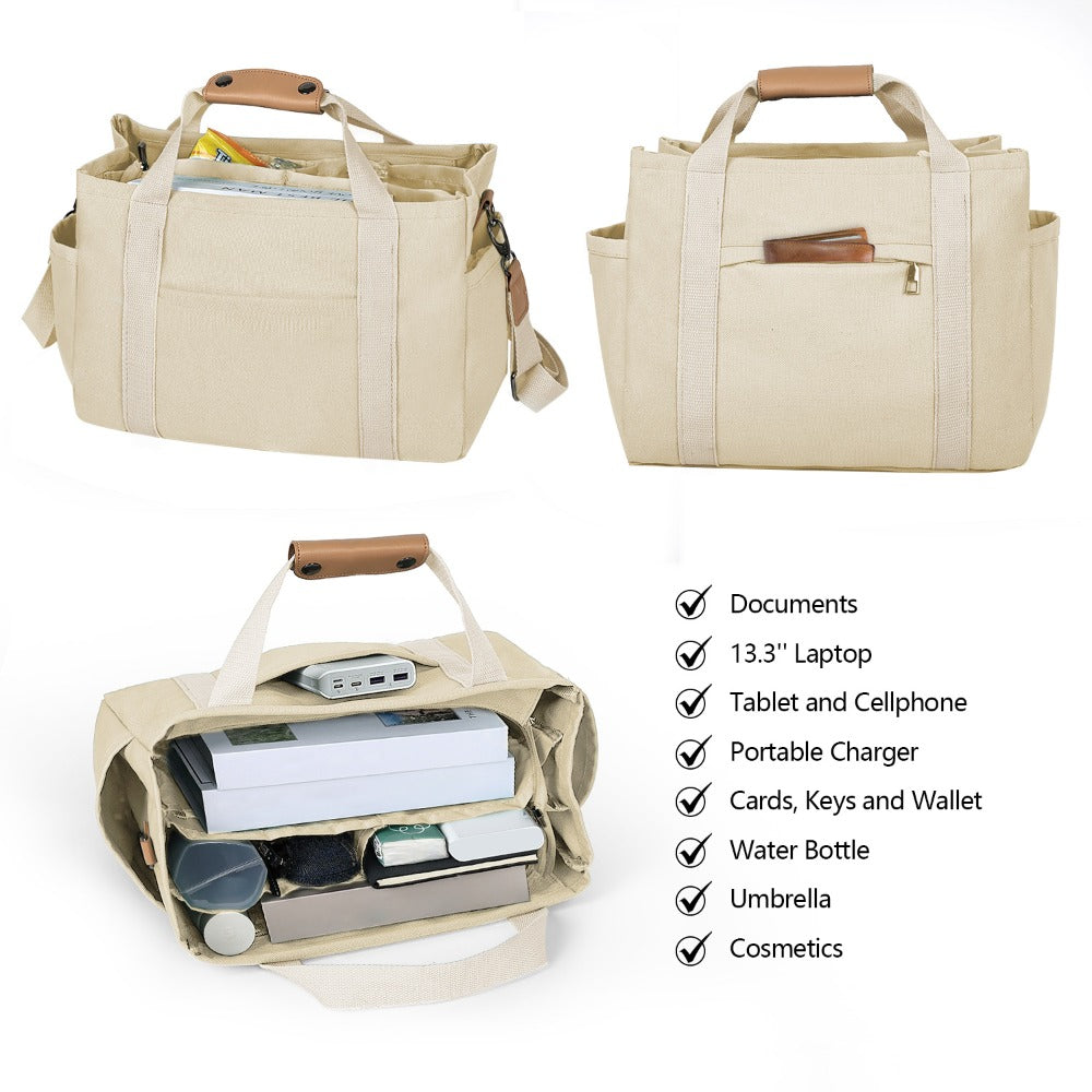 Travel Makeup Bag – 2PCS, Canvas, Multi-Pocket, for Travel & Work – detail view 17