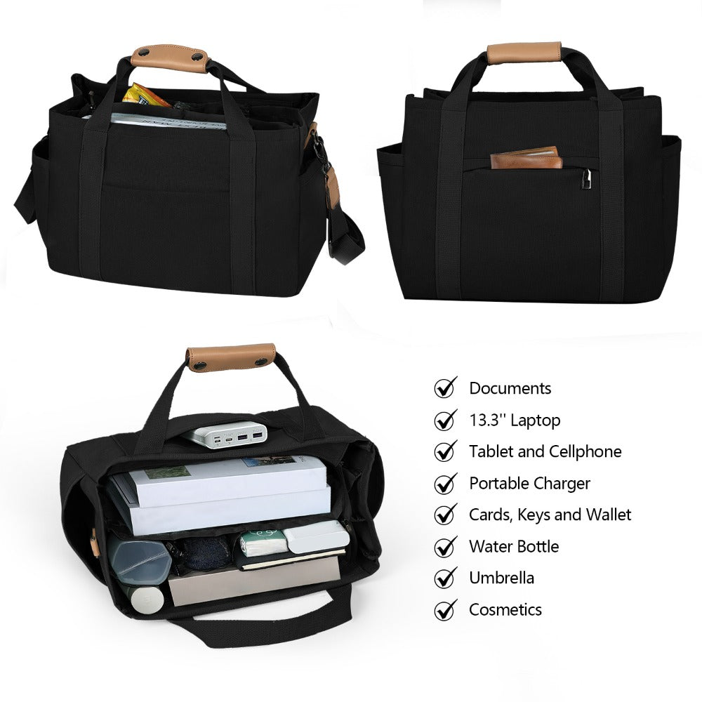 Travel Makeup Bag – 2PCS, Canvas, Multi-Pocket, for Travel & Work – detail view 2