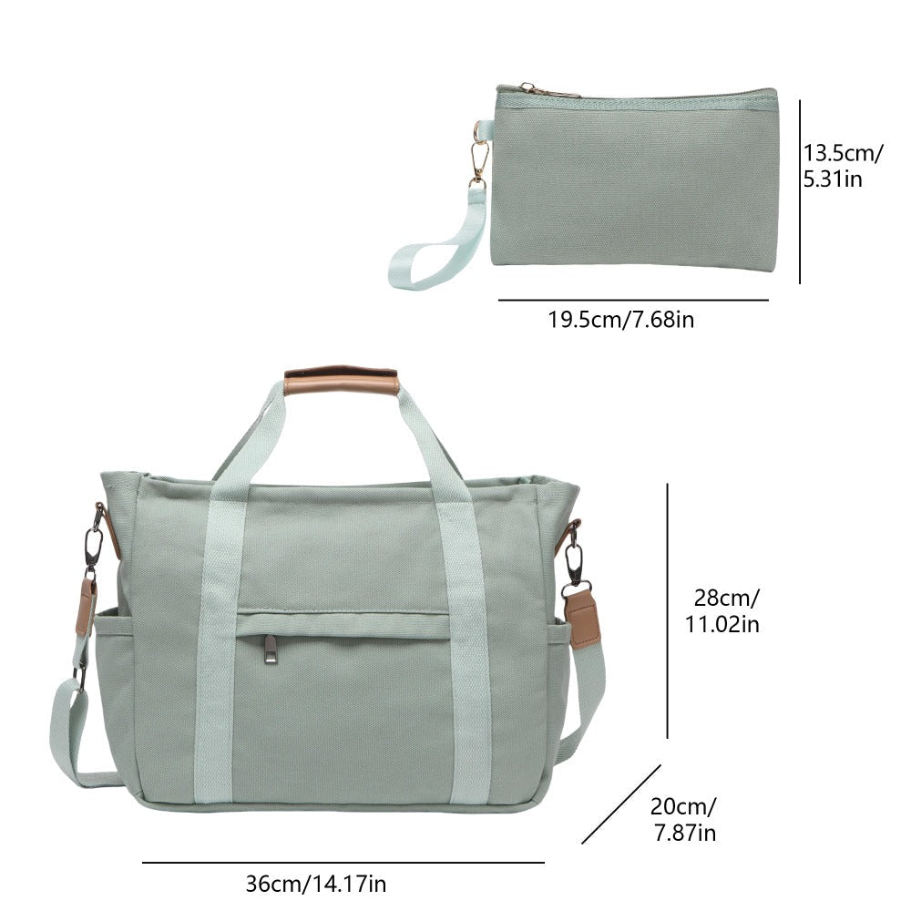 Travel Makeup Bag – 2PCS, Canvas, Multi-Pocket, for Travel & Work – detail view 3