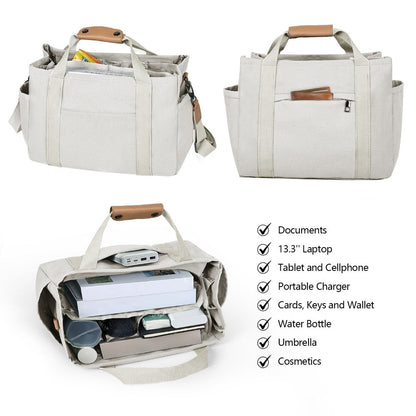 Travel Makeup Bag – 2PCS, Canvas, Multi-Pocket, for Travel & Work – detail view 5