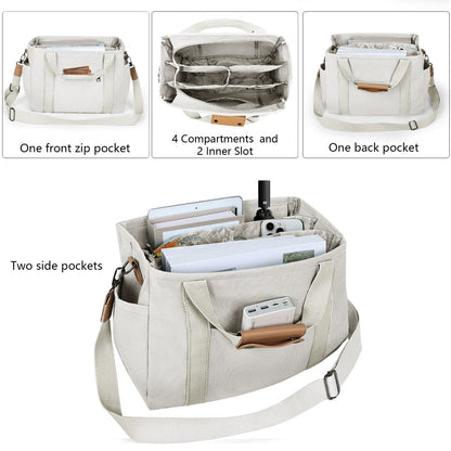 Travel Makeup Bag – 2PCS, Canvas, Multi-Pocket, for Travel & Work – detail view 6