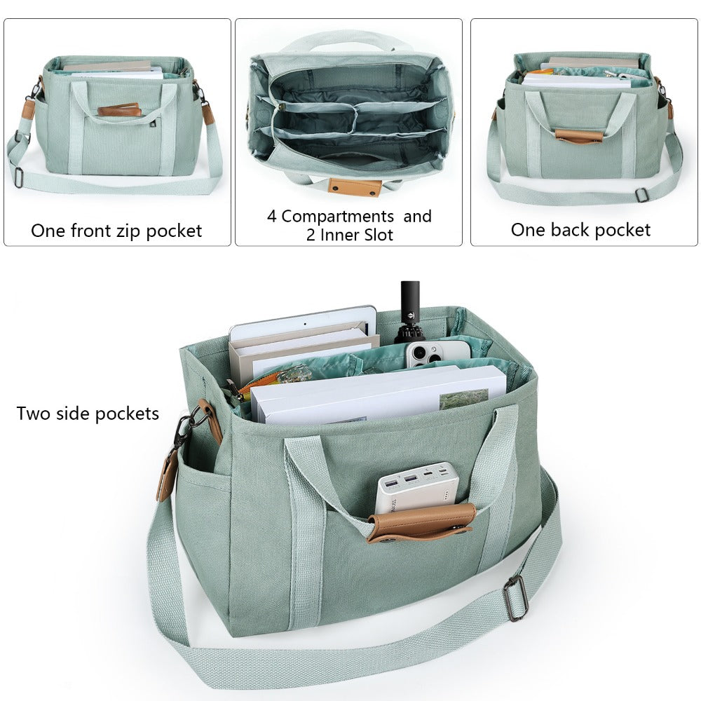 Travel Makeup Bag – 2PCS, Canvas, Multi-Pocket, for Travel & Work – detail view 8