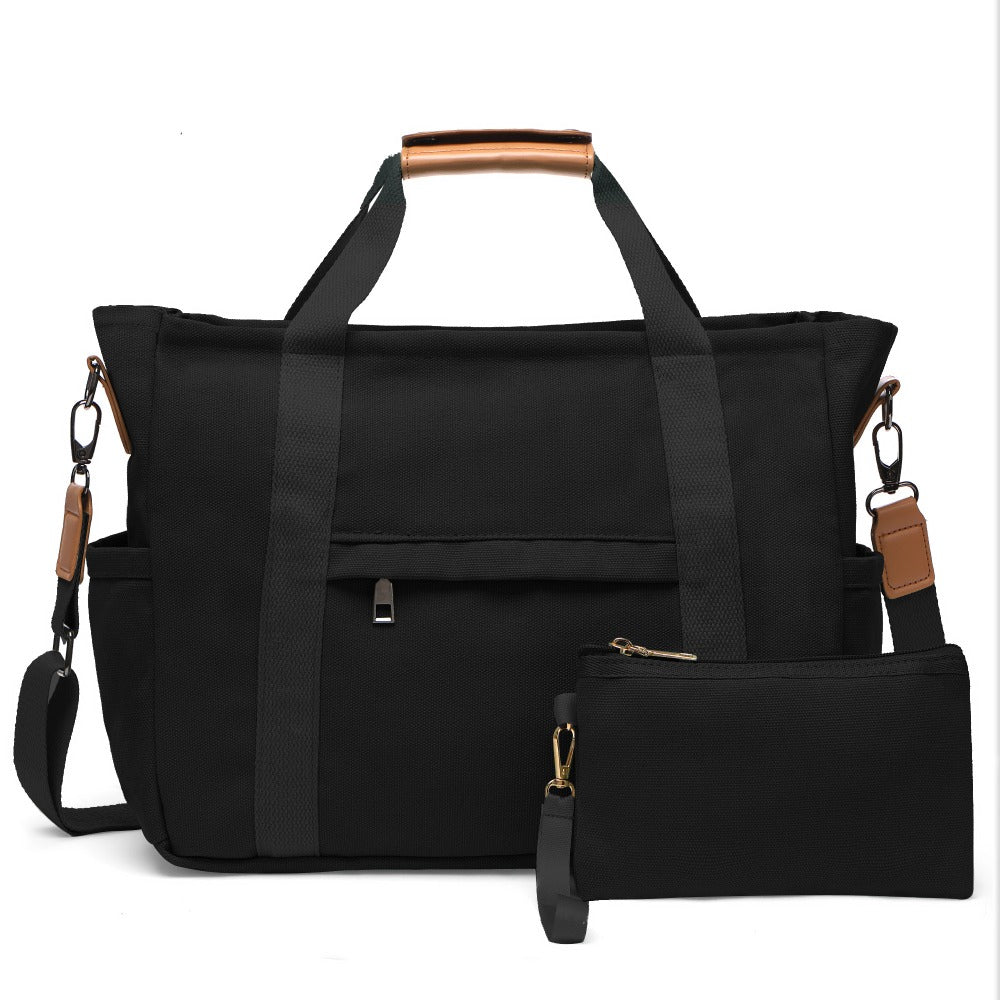 Travel Makeup Bag – 2PCS, Canvas, Multi-Pocket, for Travel & Work – front view