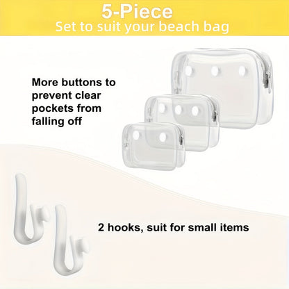 Travel Makeup Bag – 3 Pack, Clear, Transparent, for Travel – detail view 2