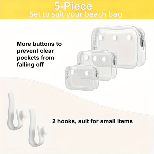 Travel Makeup Bag – 3 Pack, Clear, Transparent, for Travel – detail view 2