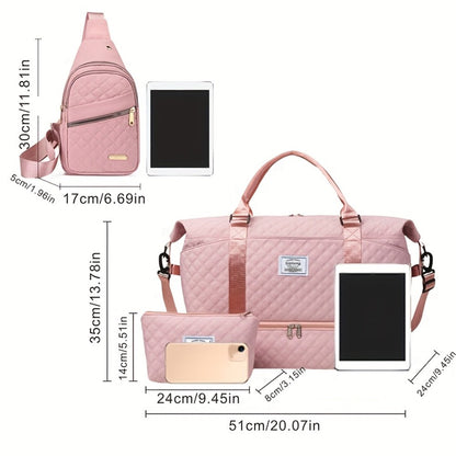 Travel Makeup Bag – 3 Piece, for Travel & Everyday Use – detail view 12