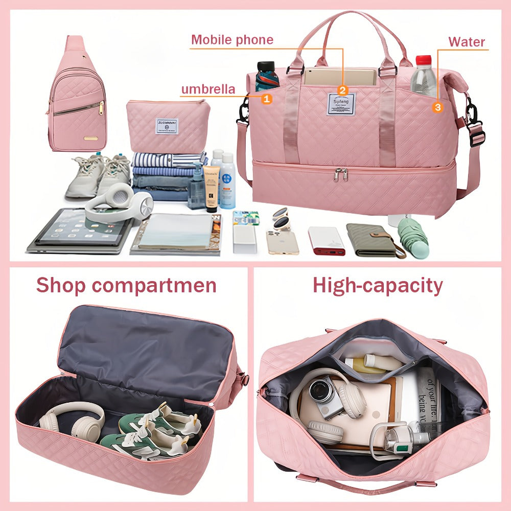 Travel Makeup Bag – 3 Piece, for Travel & Everyday Use – detail view 5