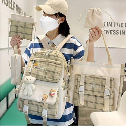 Travel Makeup Bag – 5-Piece, Canvas, Large Capacity, for Travel & School – detail view 13