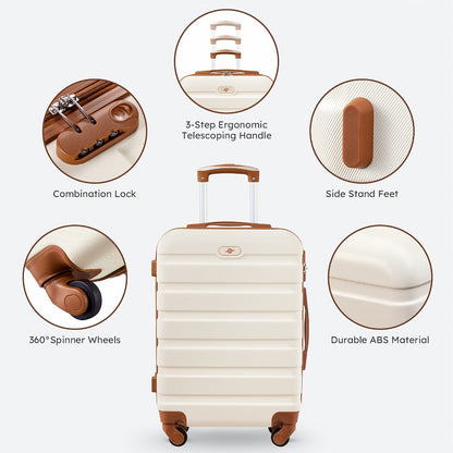 Travel Makeup Bag – 6-Piece, Lightweight, Expandable, Spinner Wheels – alternate view