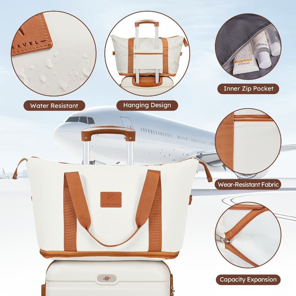Travel Makeup Bag – 6-Piece, Lightweight, Expandable, Spinner Wheels – detail view 8