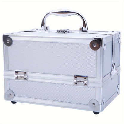 Travel Makeup Bag – Aluminum Makeup Train Case Mirror – alternate view