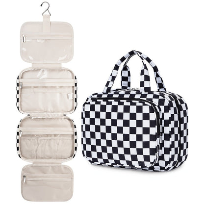 Travel Makeup Bag – for Travel, Hanging Toiletry Compartment Kit Cosmetic – detail view 12