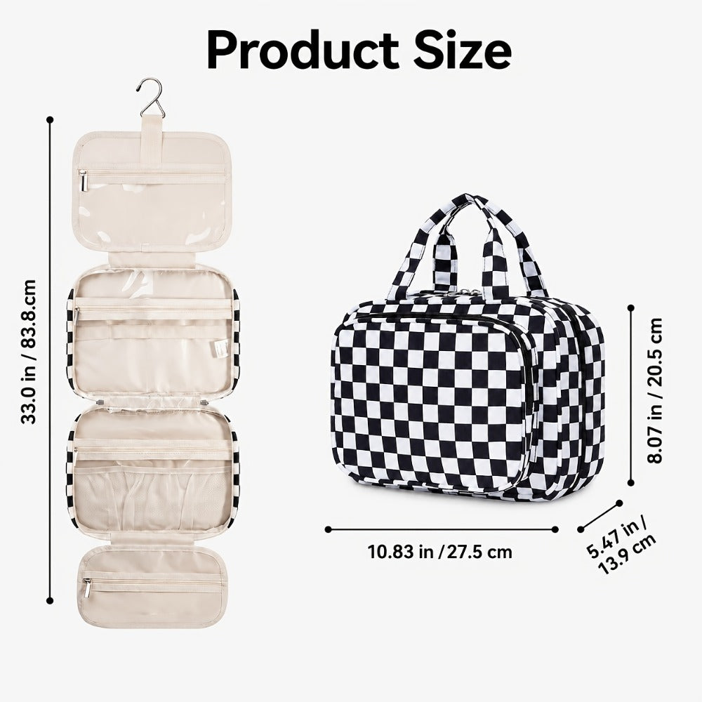 Travel Makeup Bag – for Travel, Hanging Toiletry Compartment Kit Cosmetic – detail view 5