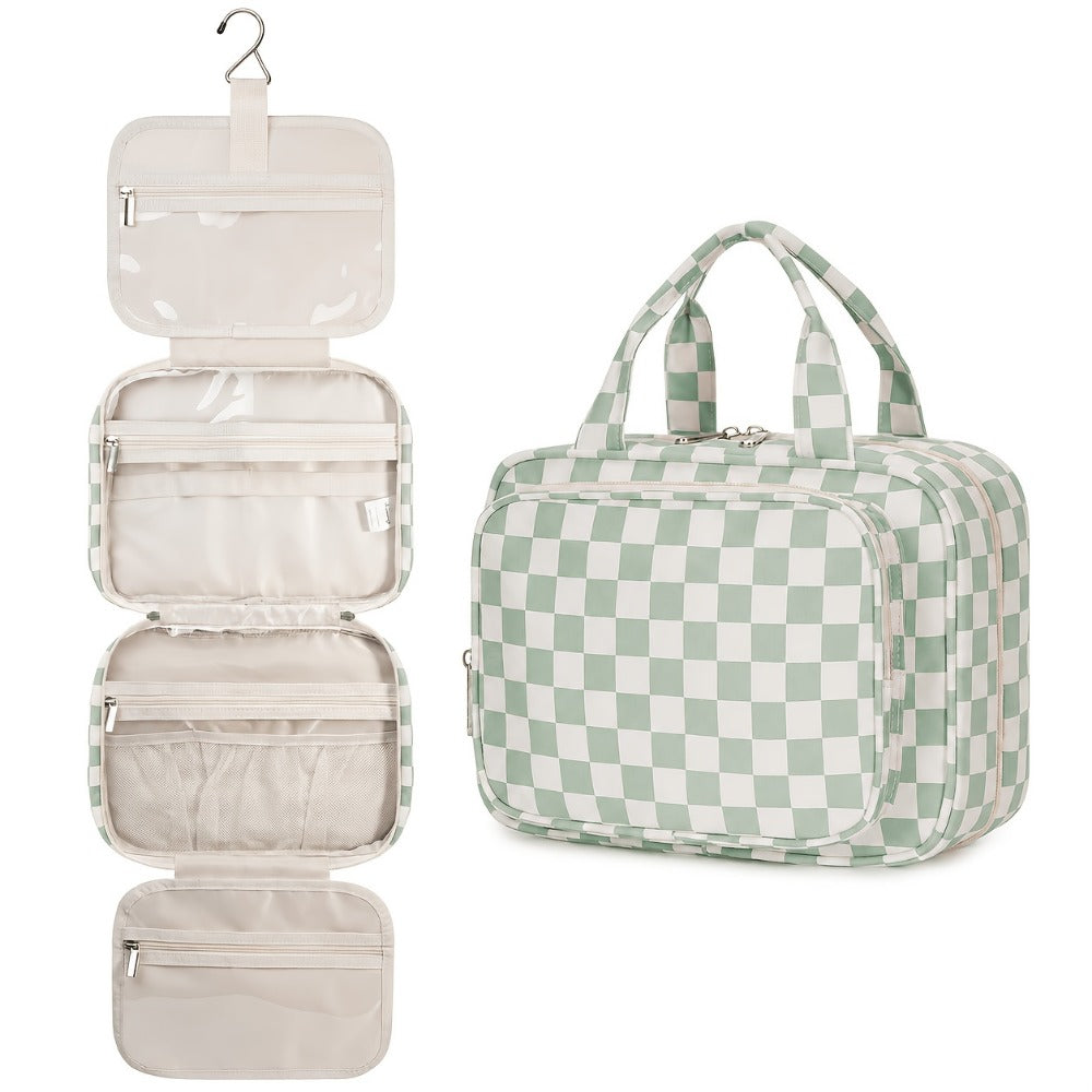 Travel Makeup Bag – for Travel, Hanging Toiletry Compartment Kit Cosmetic – detail view 6