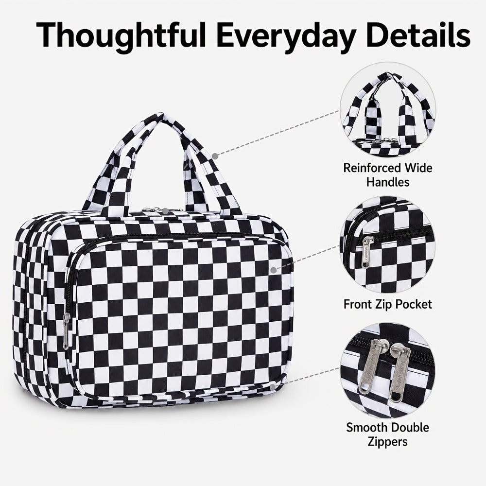 Travel Makeup Bag – for Travel, Hanging Toiletry Compartment Kit Cosmetic – detail view 9