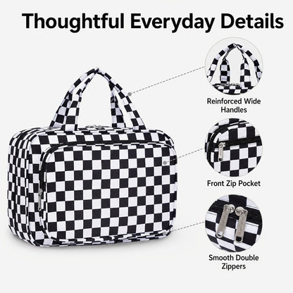 Travel Makeup Bag – for Travel, Hanging Toiletry Compartment Kit Cosmetic – detail view 9