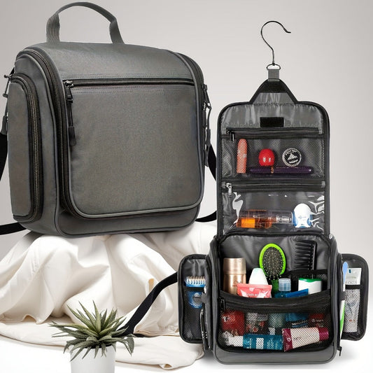 Travel Makeup Bag – for Travel, Hanging Toiletry Metal Rotating Hook – detail view 3