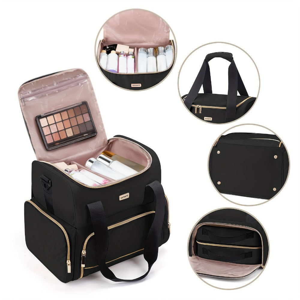 Travel Makeup Bag – for Travel, Large Double Layer Makeup Organizer – detail view 3