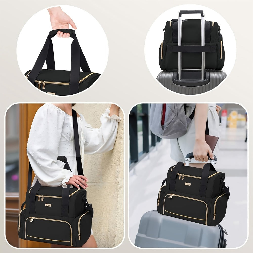 Travel Makeup Bag – for Travel, Large Double Layer Makeup Organizer – detail view 8