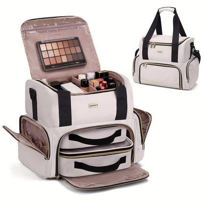 Travel Makeup Bag – for Travel, Large Double Layer Makeup Organizer – front view - product view 16