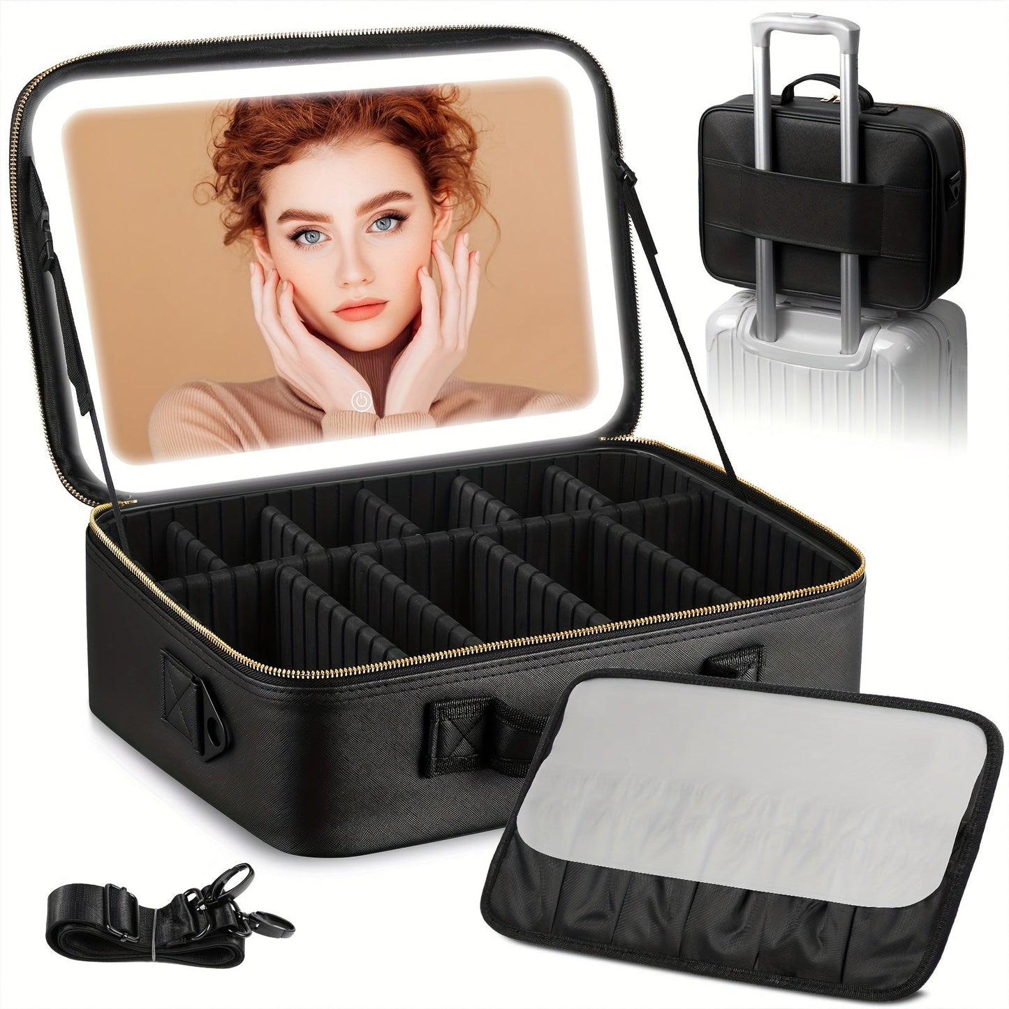 Travel Makeup Bag – 3-Color, for Travel – front view - product view 21