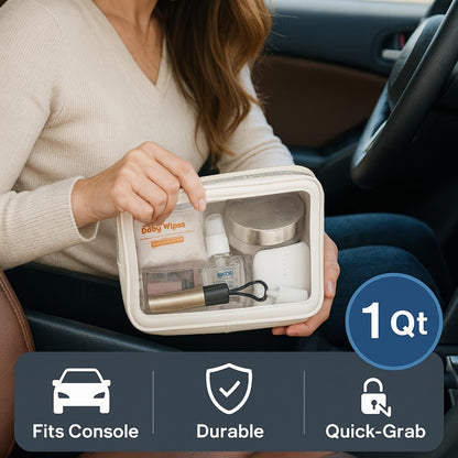 Travel Makeup Bag – Clear, Transparent, for Travel – detail view 5