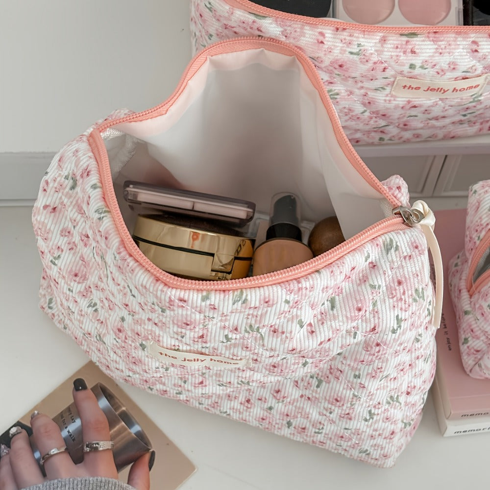Travel Makeup Bag – Corduroy, Large Capacity, Lightweight, for Travel & Everyday Use – detail view 4