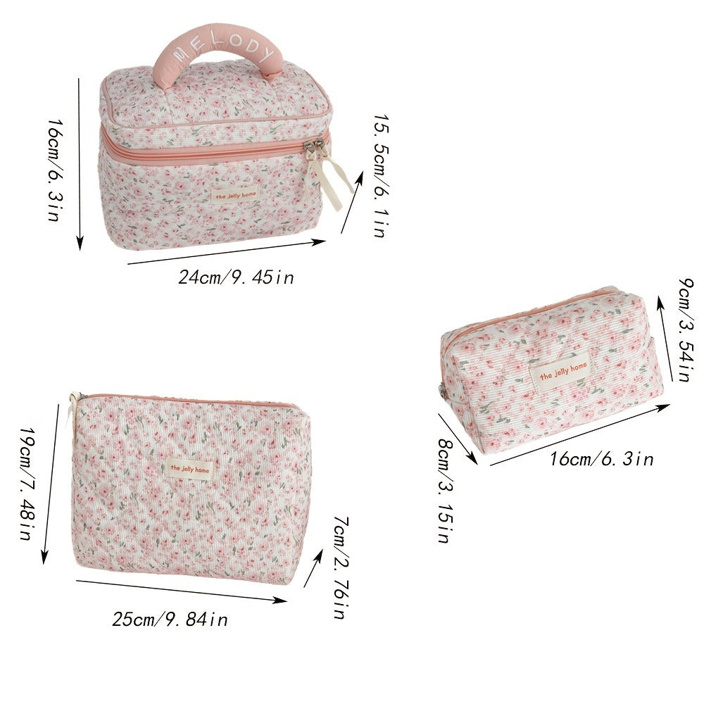 Travel Makeup Bag – Corduroy, Large Capacity, Lightweight, for Travel & Everyday Use – detail view 5