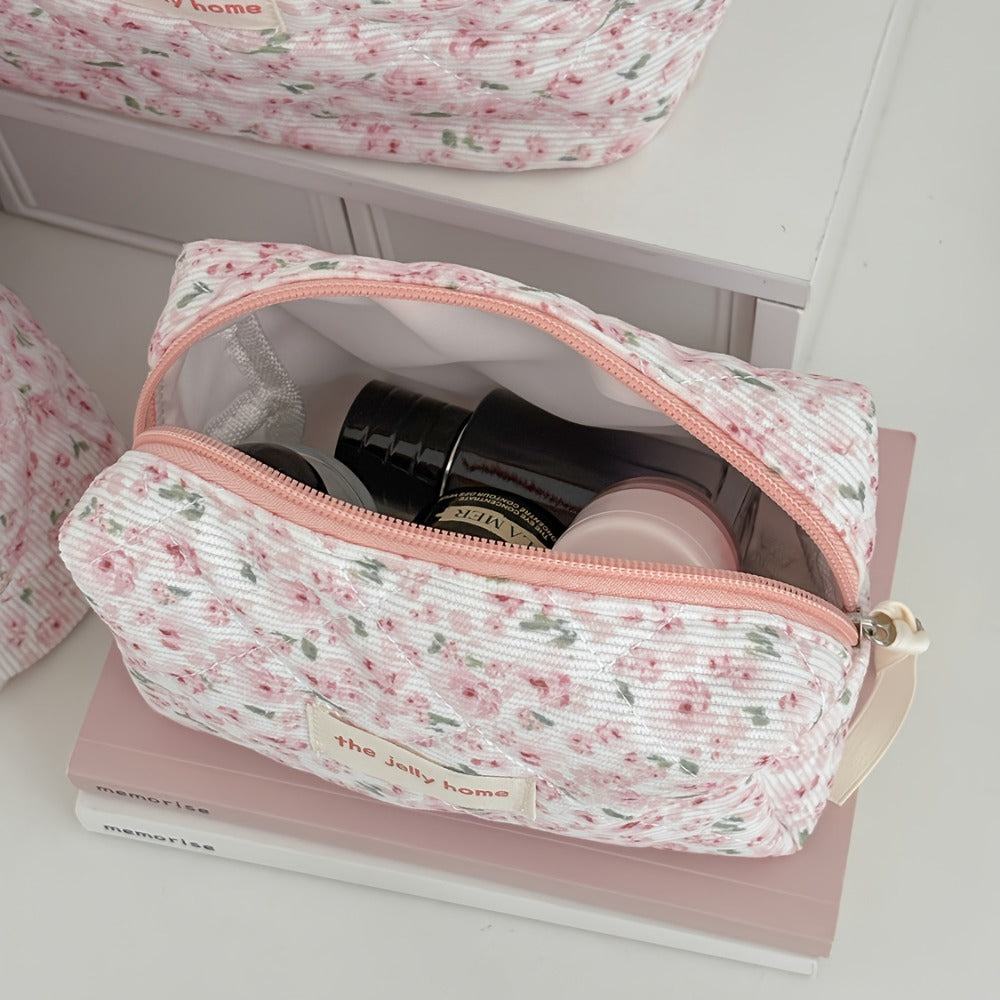 Travel Makeup Bag – Corduroy, Large Capacity, Lightweight, for Travel & Everyday Use – detail view 6