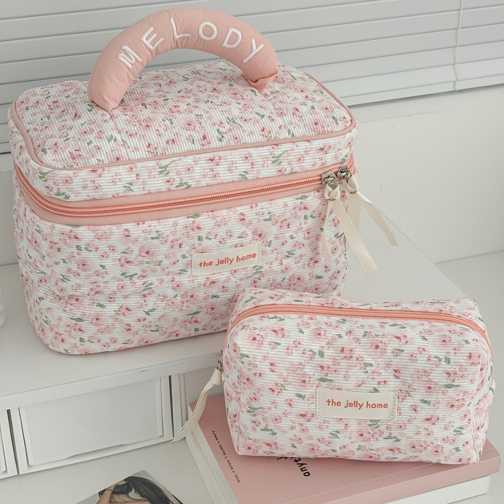 Travel Makeup Bag – Corduroy, Large Capacity, Lightweight, for Travel & Everyday Use – detail view 8