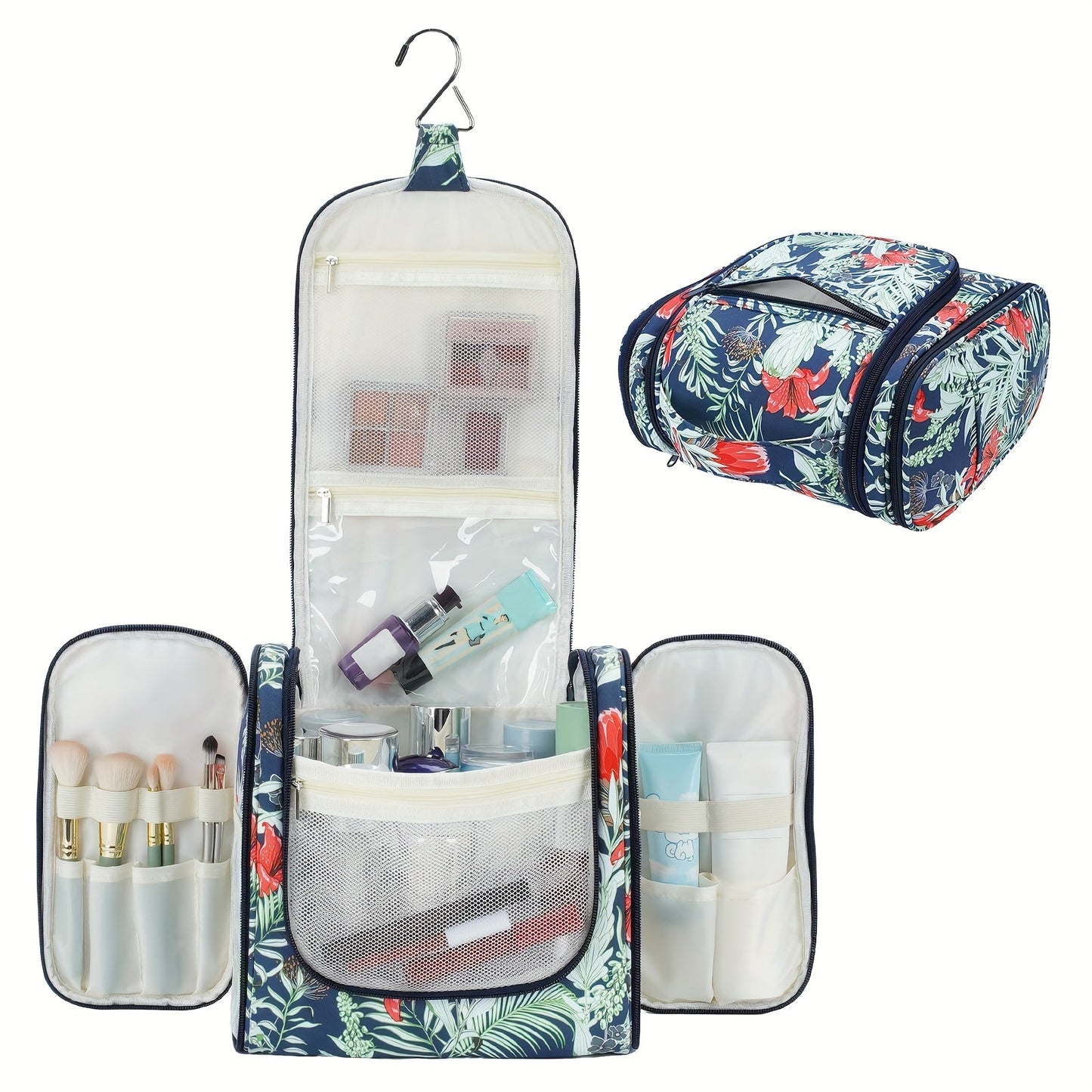 Travel Makeup Bag – 17 Colors, Large Capacity, Multi Pocket, Lightweight – detail view 9