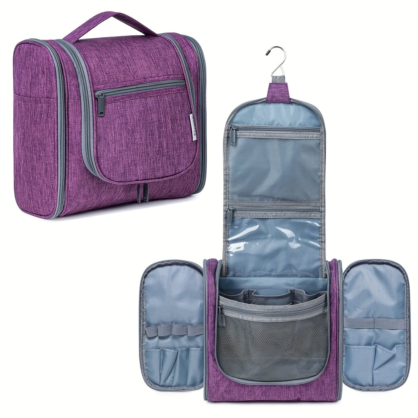 Travel Makeup Bag – 17 Colors, Large Capacity, Multi Pocket, Lightweight – alternate view