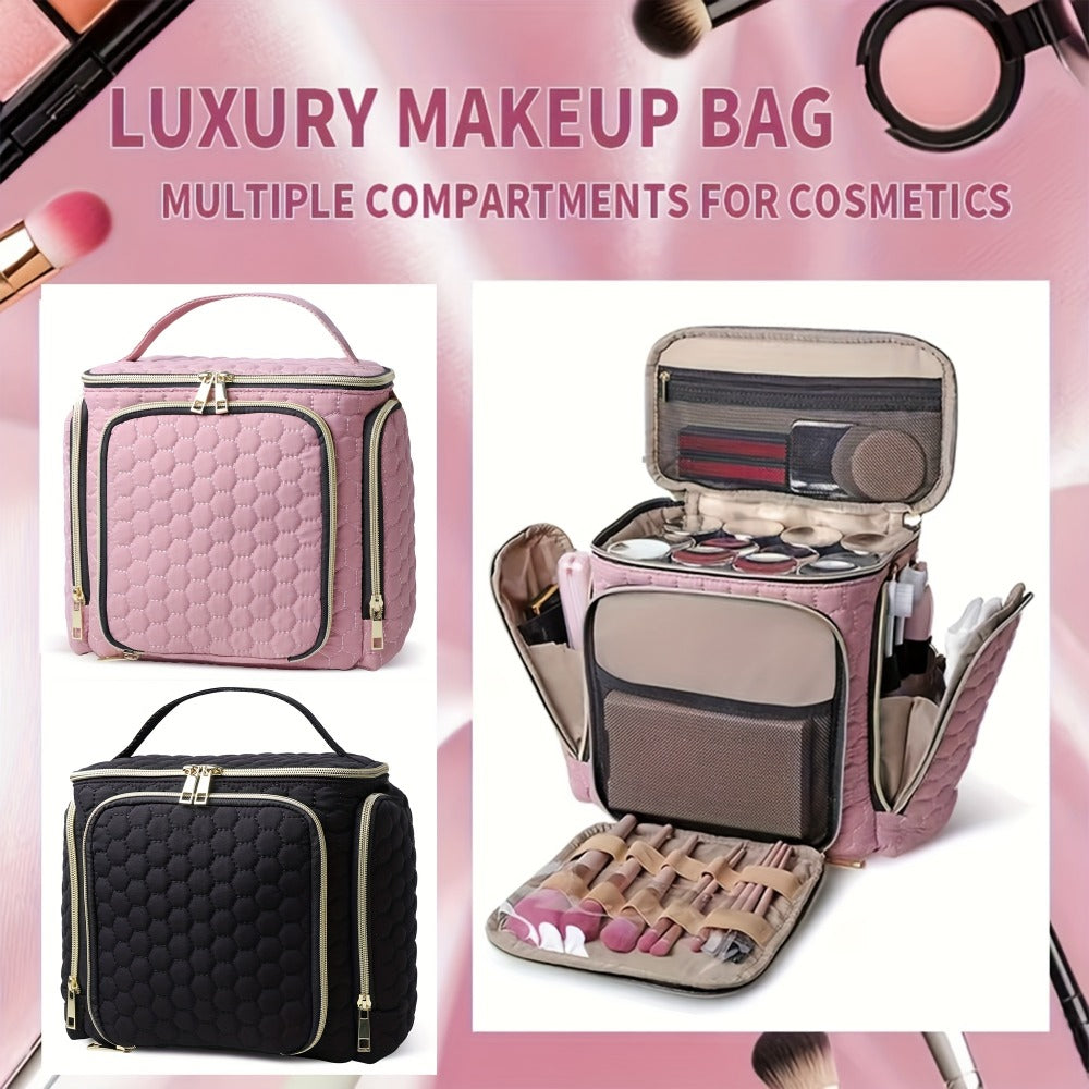 Travel Makeup Bag – Large Capacity, Multi-Pocket, for Travel – front view