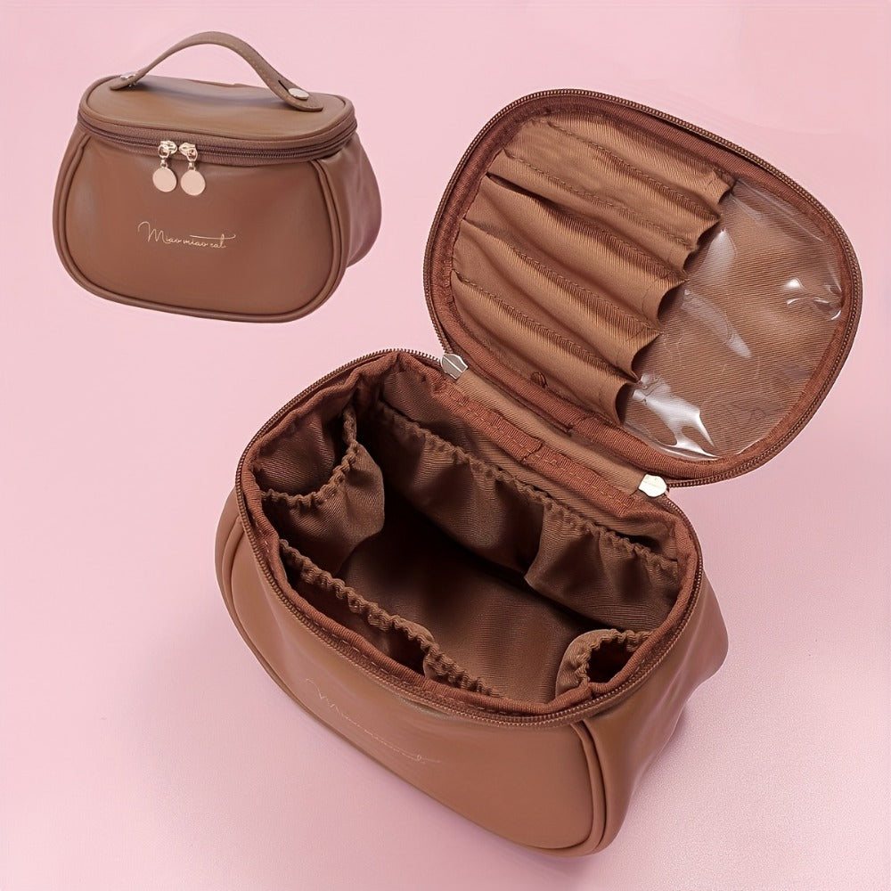 Travel Makeup Bag – PU Leather, Large Capacity, for Travel – detail view 12