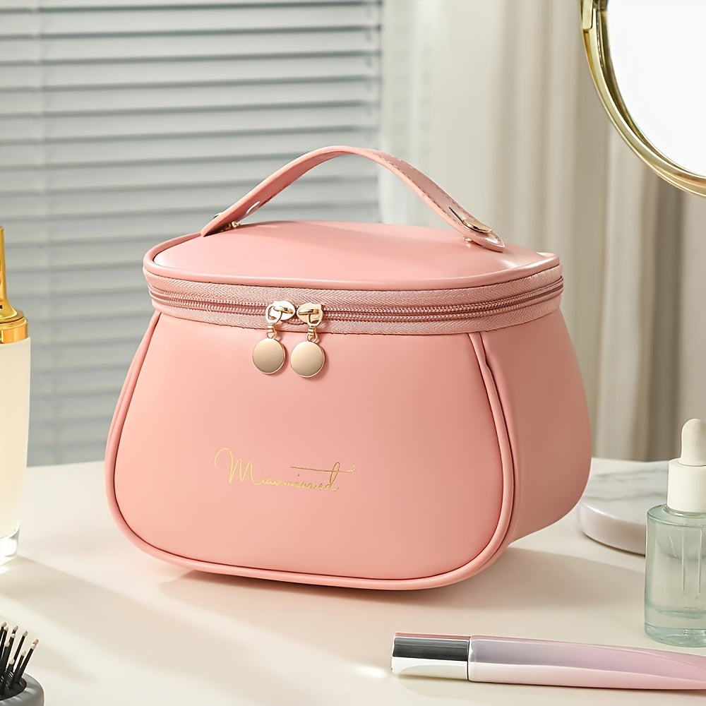 Travel Makeup Bag – PU Leather, Large Capacity, for Travel – alternate view
