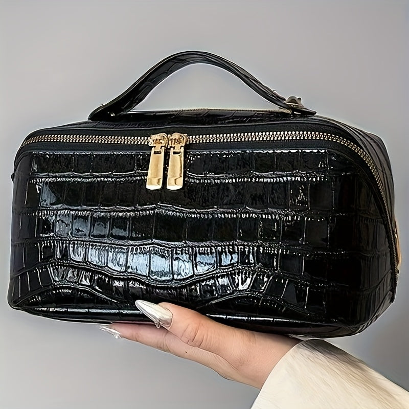 Travel Makeup Bag – PU Leather, Large Capacity, for Travel – front view - product view 21