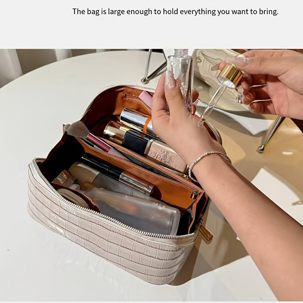 Travel Makeup Bag – PU Leather, Large Capacity, for Travel – detail view 10