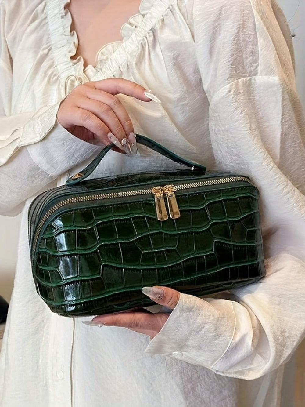 Travel Makeup Bag – PU Leather, Large Capacity, for Travel – detail view 20