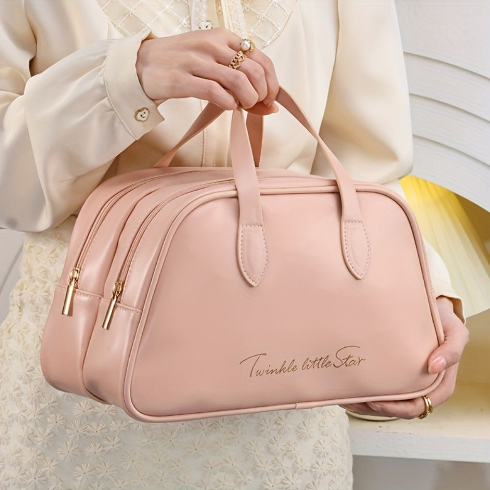 Travel Makeup Bag – PU Leather, Large Capacity, for Travel & Everyday Use – detail view 6