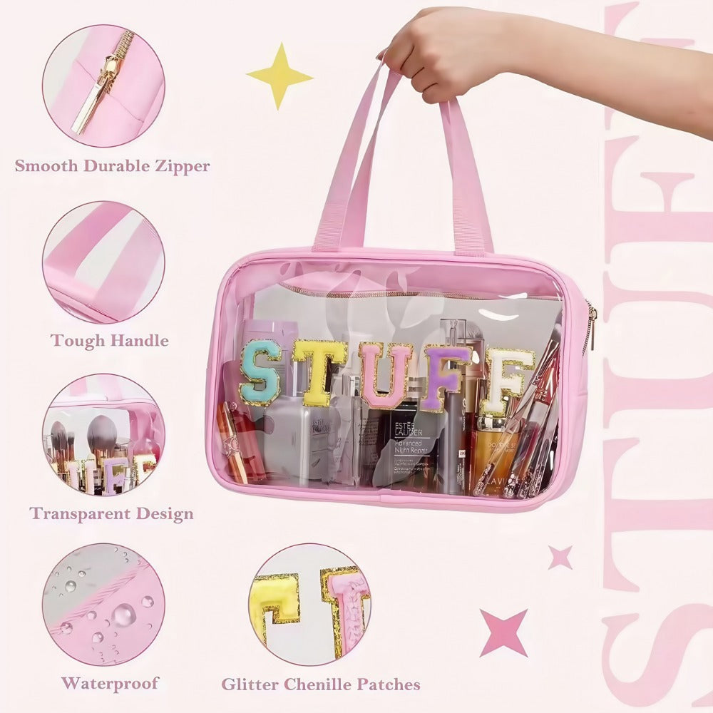 Travel Makeup Bag – PVC, Stuff Embroidered Pvc Makeup Portable – detail view 11
