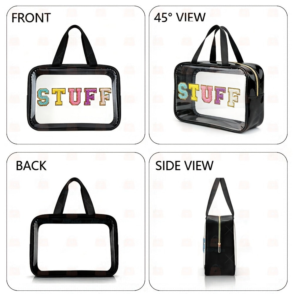 Travel Makeup Bag – PVC, Stuff Embroidered Pvc Makeup Portable – detail view 13