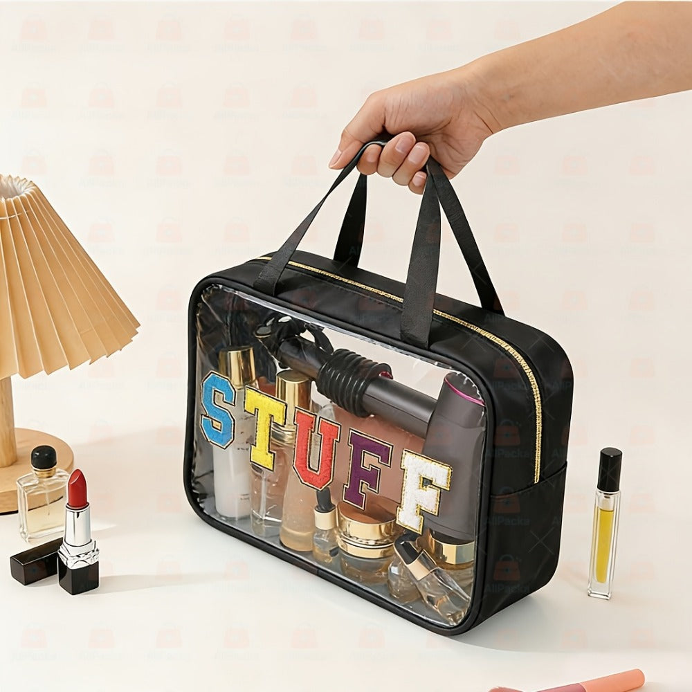Travel Makeup Bag – PVC, Stuff Embroidered Pvc Makeup Portable – detail view 9