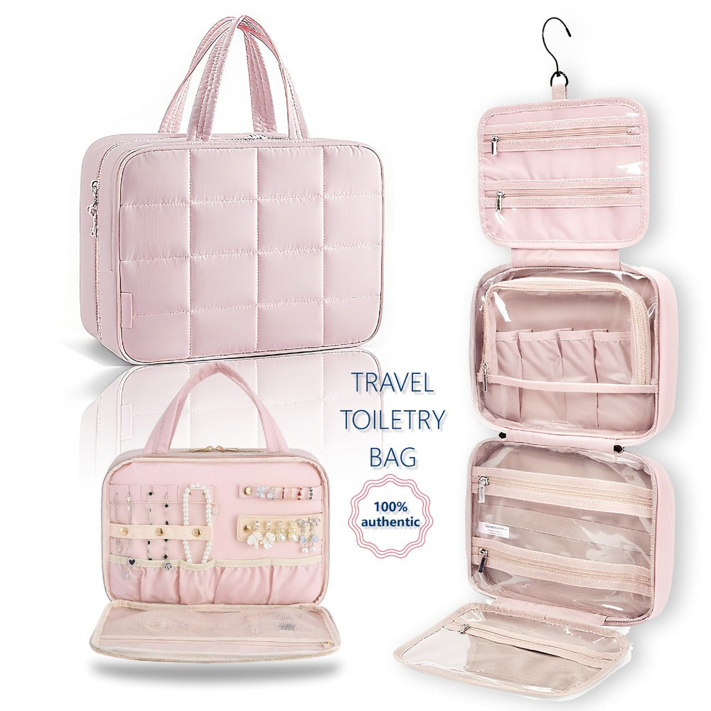 Travel Makeup Bag – PVC, Foldable, for Travel – front view