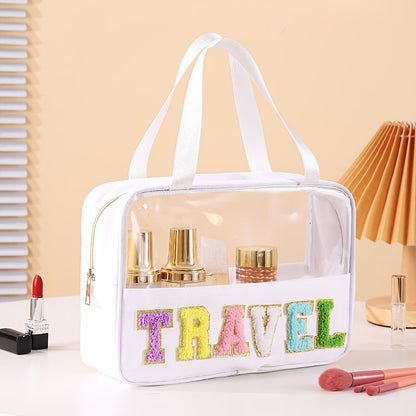 Travel Makeup Bag – PVC, Transparent, Clear, for Travel – front view - product view 11