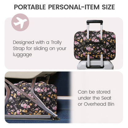 Travel Makeup Bag – Quilted, Trolley Sleeve, for Travel – detail view 16