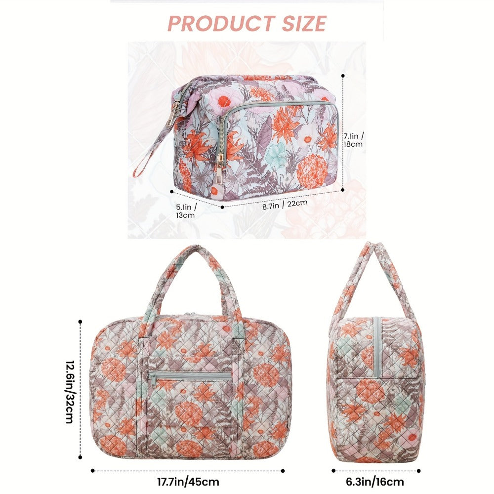 Travel Makeup Bag – Quilted, Trolley Sleeve, for Travel – detail view 8