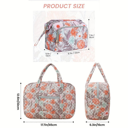 Travel Makeup Bag – Quilted, Trolley Sleeve, for Travel – detail view 8