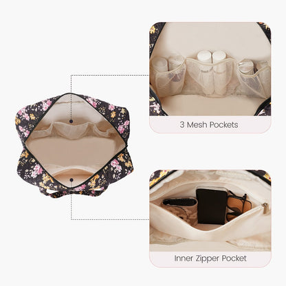Travel Makeup Bag – Quilted, Trolley Sleeve, for Travel – detail view 12