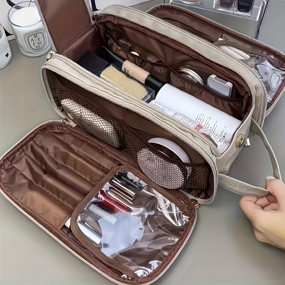 Travel Makeup Bag – for Travel, Large Tri Fold Cosmetic Card – detail view 16